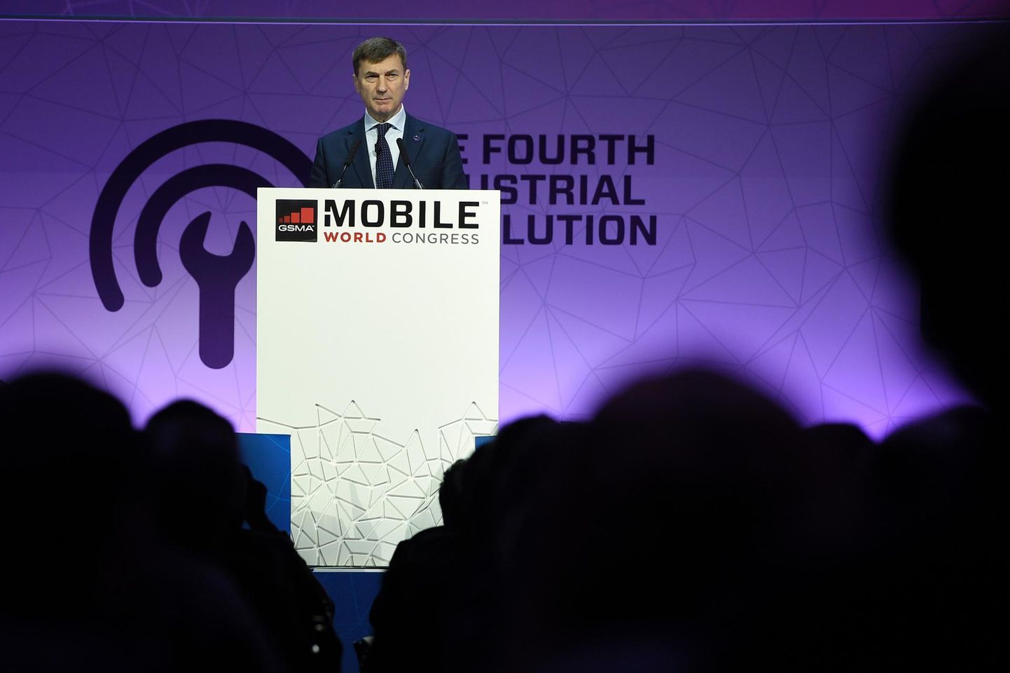 Euroopa Komisjoni digitaalse ühisturu asepresident Andrus Ansip esinemas mobiilside konverentsil Barcelonas.