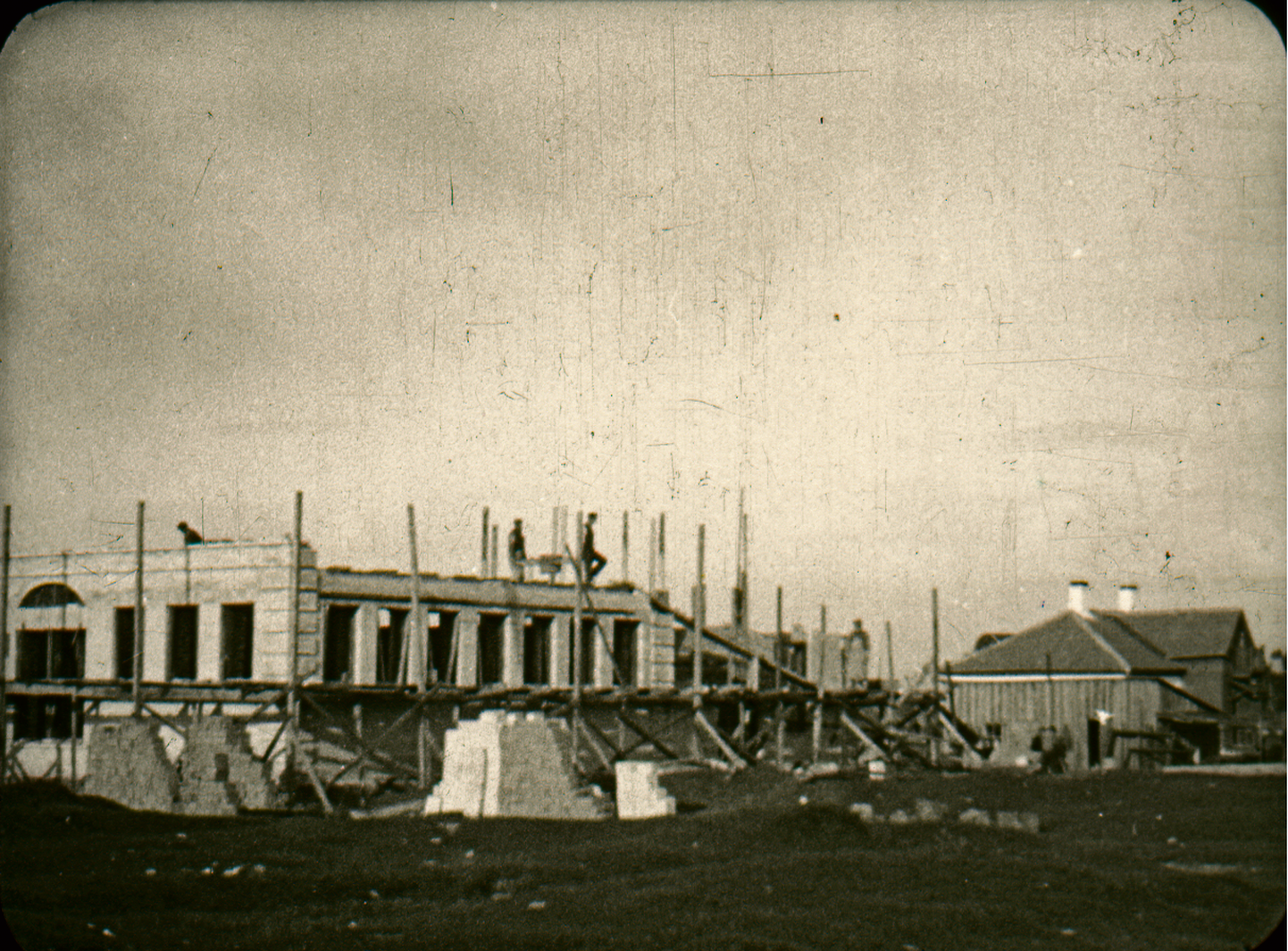 Строительство станции в Ласнамяэ. 1929 год.