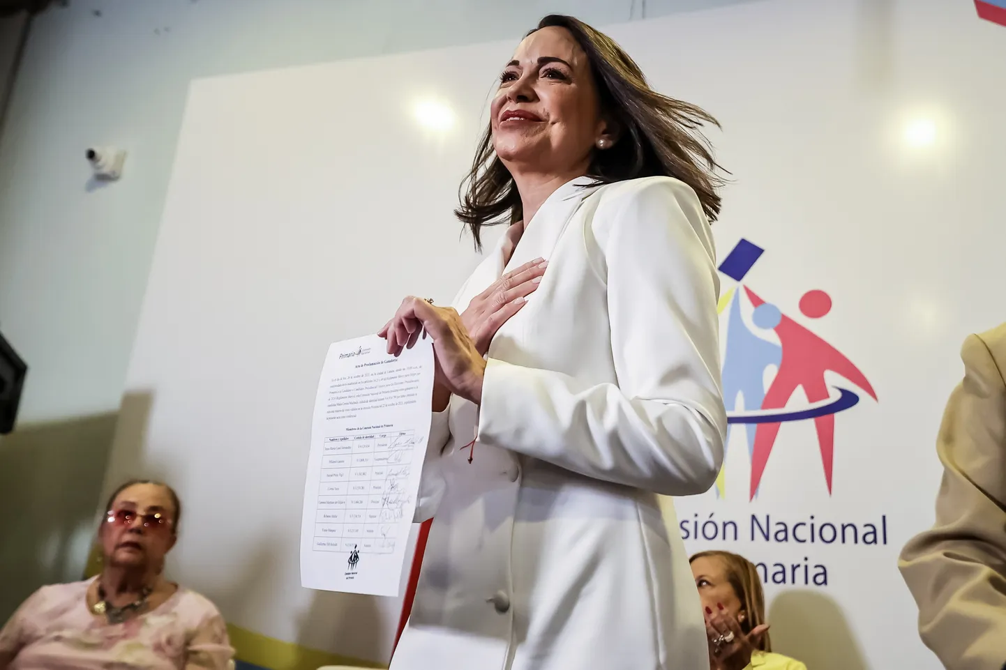 Venecuēlas liberāļu kandidāte Marija Korina Mačado