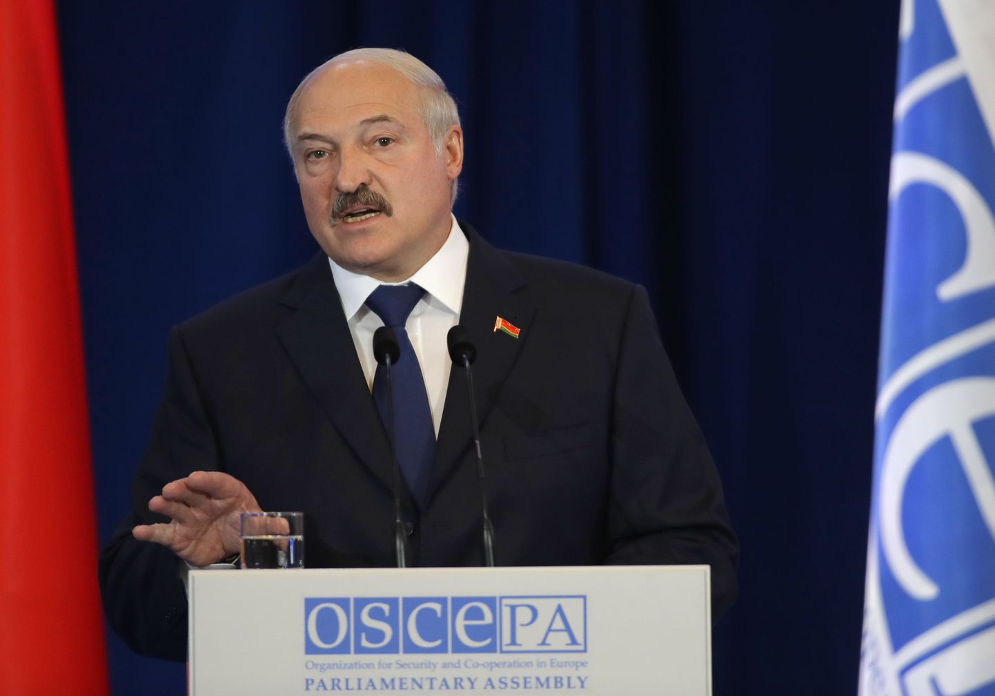Aleksandr Lukašenka täna Minskis.