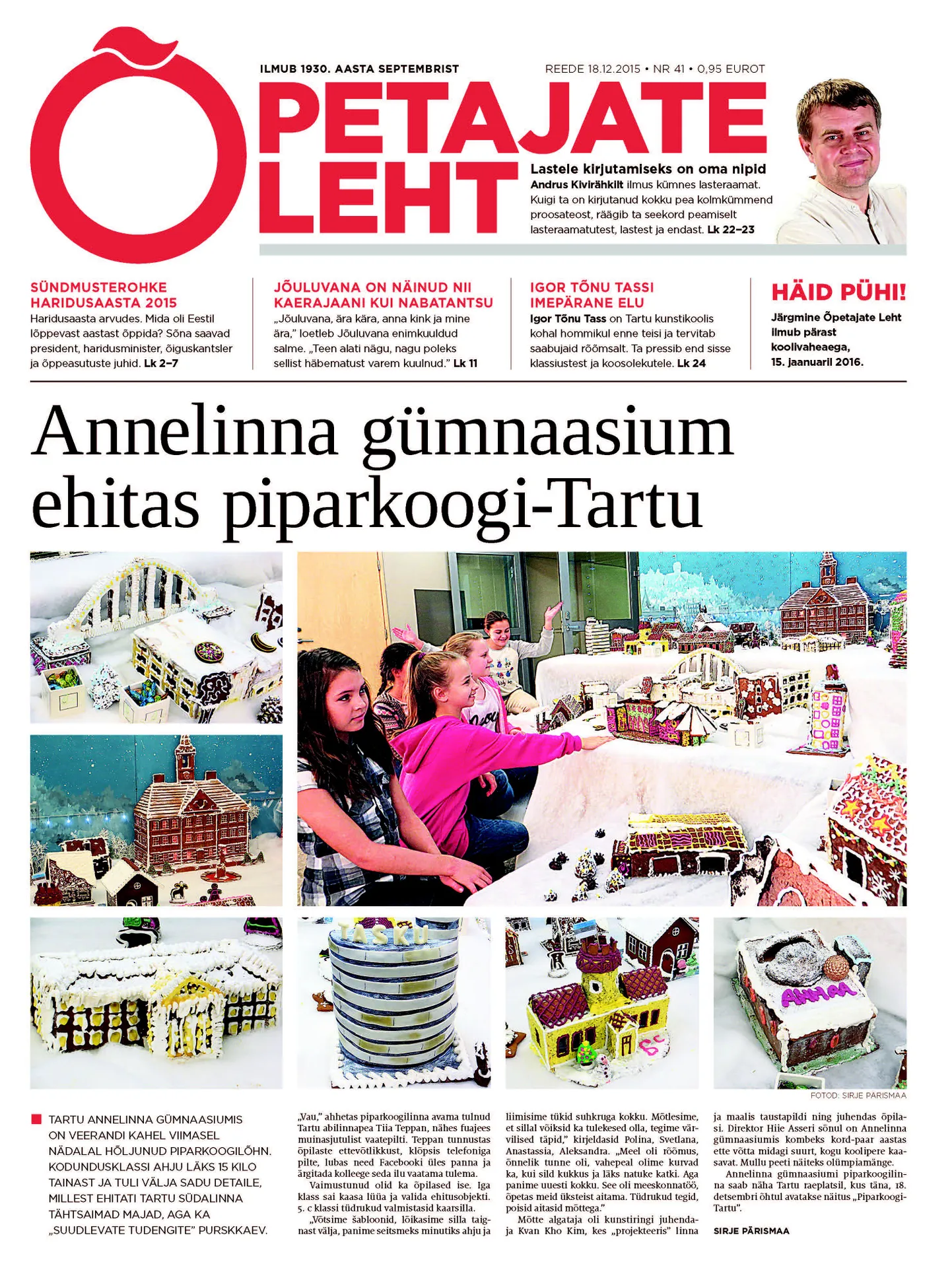 Õpetajate Leht 18.12.2015