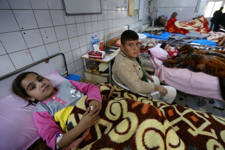Vigastada saanud Iraagi lapsed haiglas