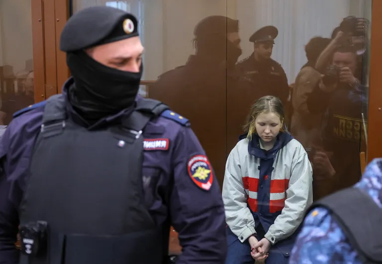 Дарья Трепова в суде 4 апреля 2023 года.