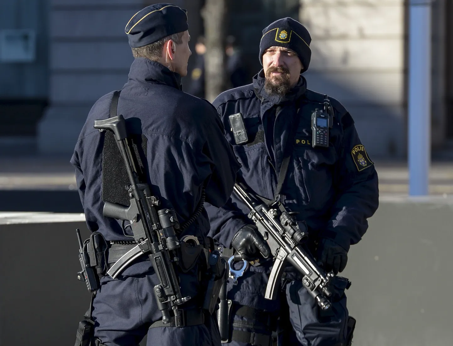 Politseinikud Stockholmis.