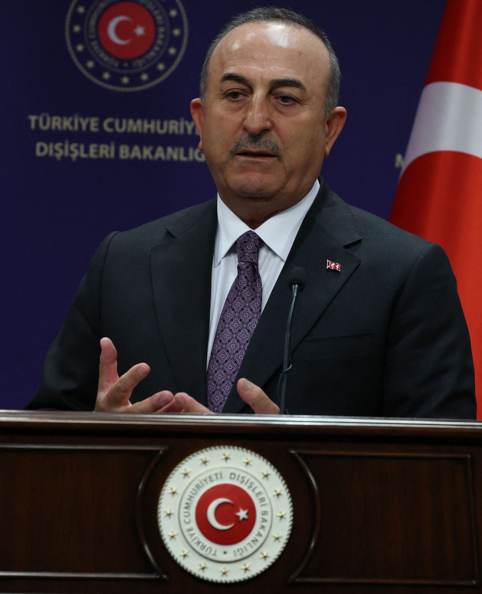 Türgi välisminister Mevlüt Çavuşoğlu Ankaras 13. jaanuar 2023.
