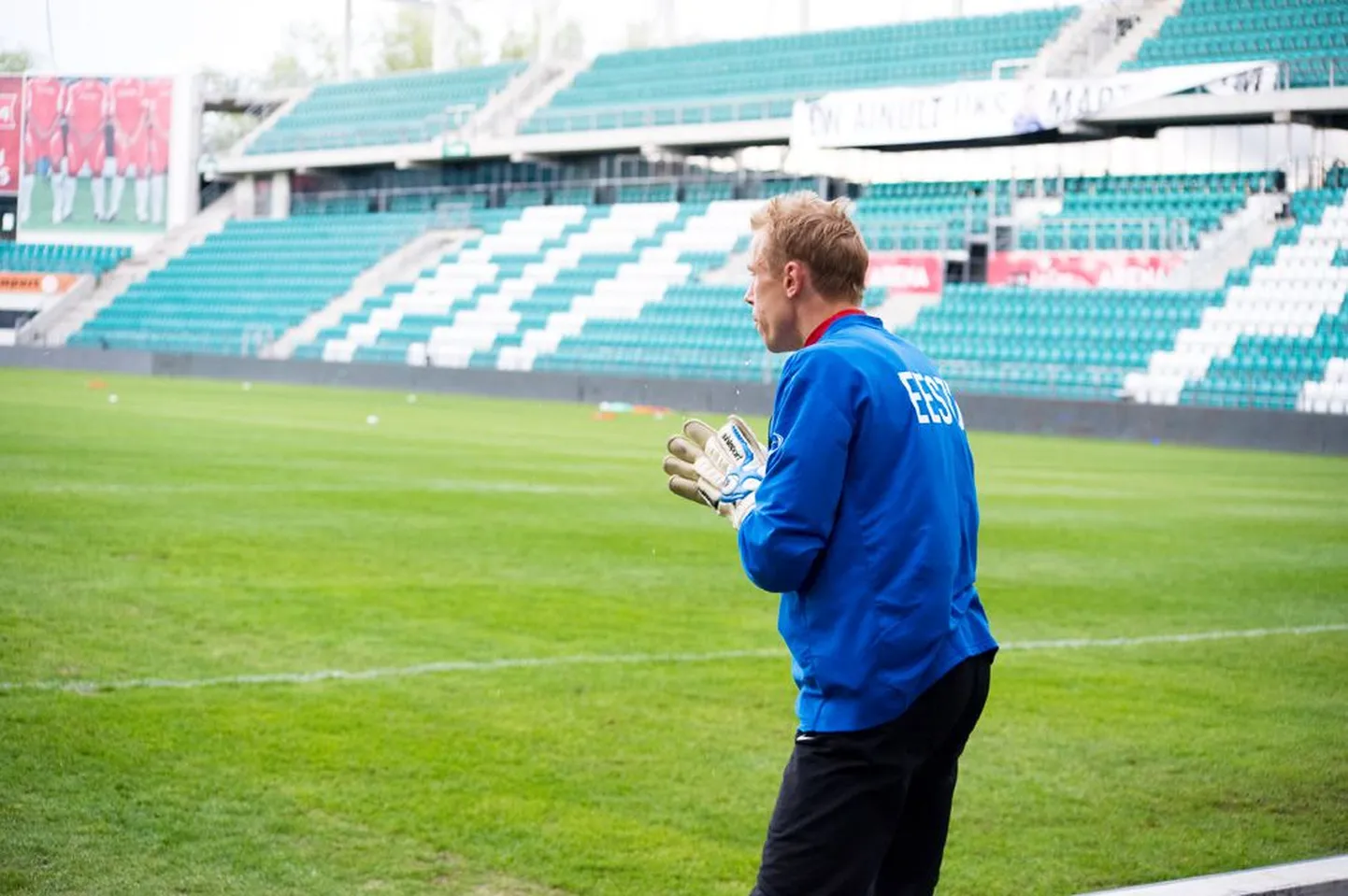 Eilne treening Lilleküla jalgpallistaadionil jäi Mart Poomil koondise rivistuses mängijana karjääri viimaseks.
