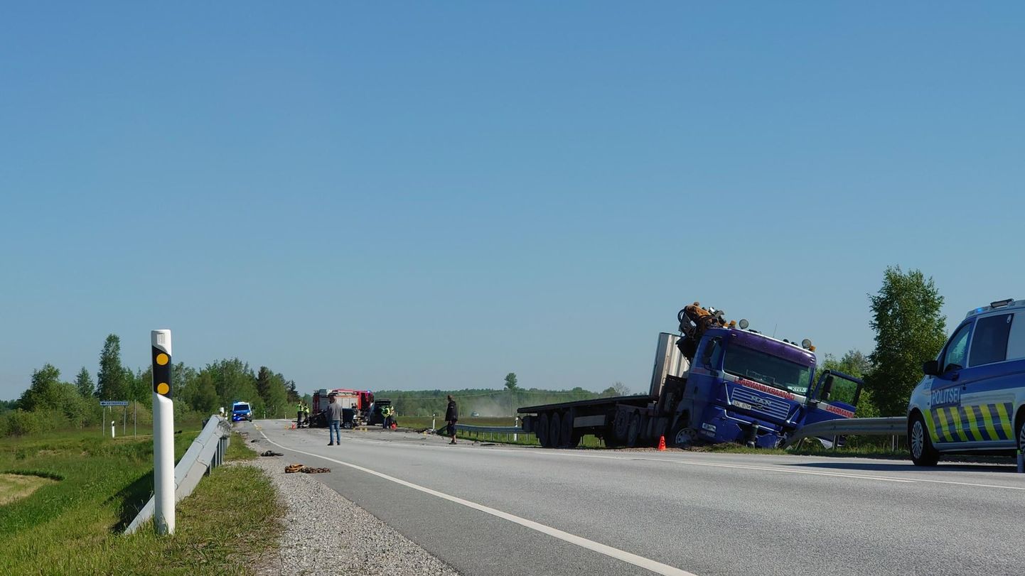 Liiklusõnnetus Via Baltical sulges liikluse.