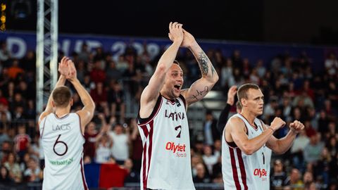 VIDEO ⟩ Latvijas 3x3 basketbolisti iekļūst Pasaules kausa ceturtdaļfinālā