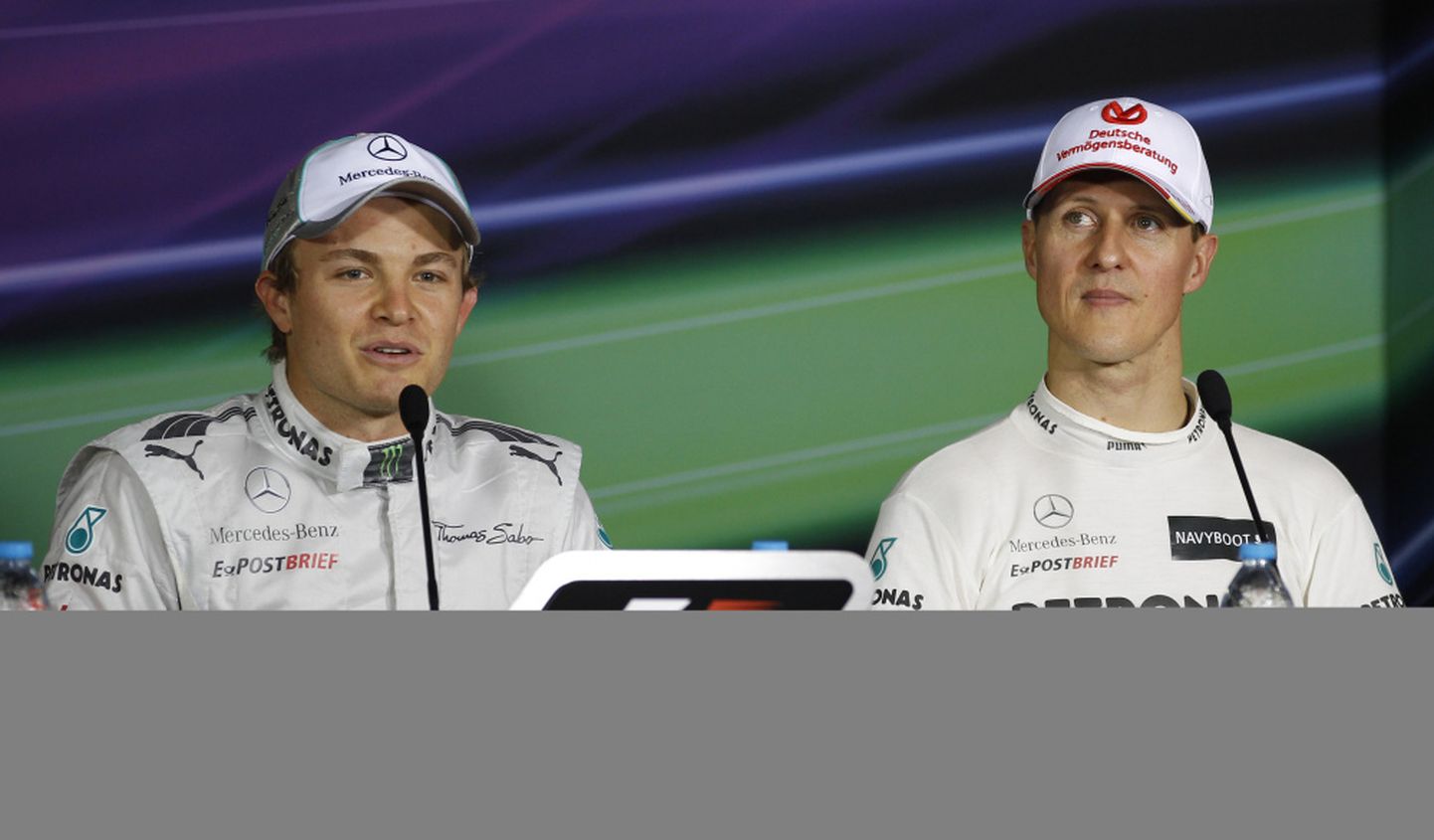 Niko Rosbergs un Mihaels Šūmahers