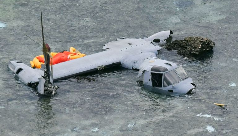 Hädamaandumise teinud MV-22 Osprey.