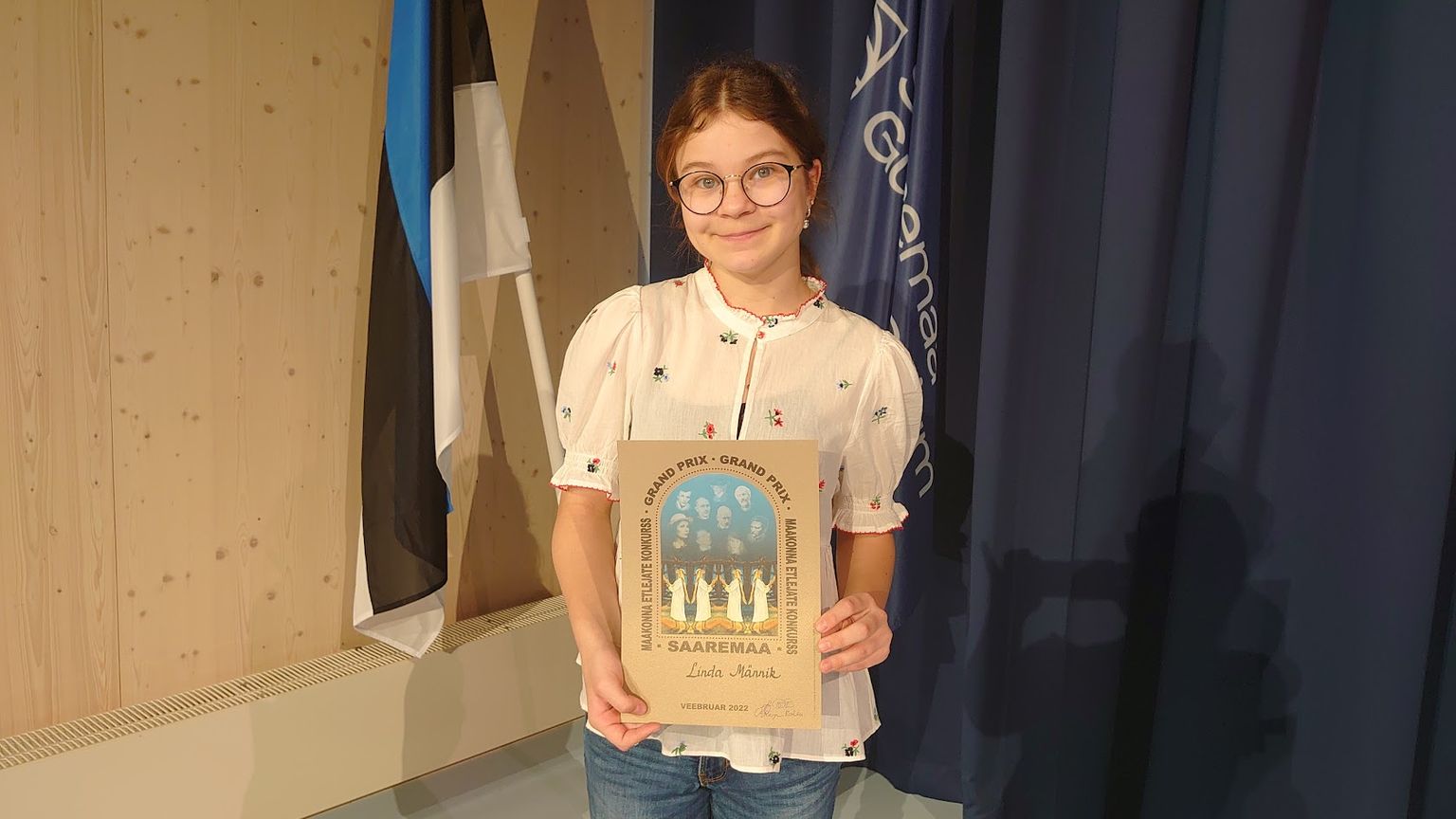 Keskmise vanuseastme grand prix’ võitja Linda Männik Kuressaare Nooruse koolist (juhendaja Anu Liik).