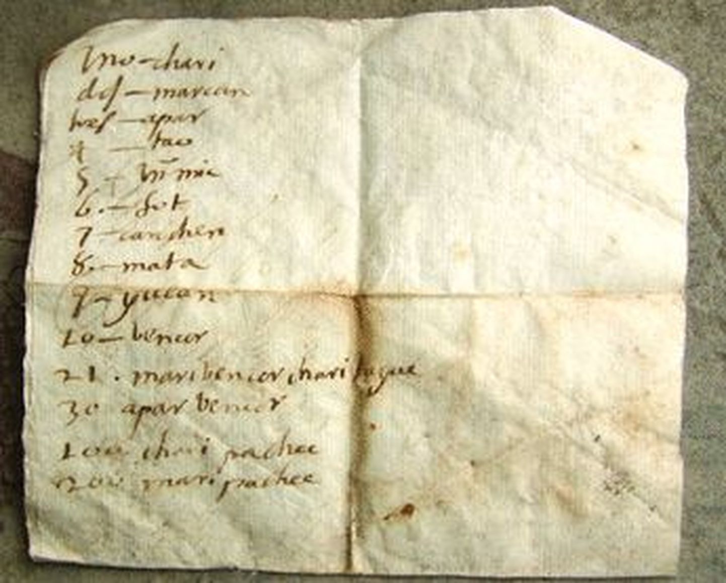 400 aasta vanune kirjutis paljastas tundmatu keele?