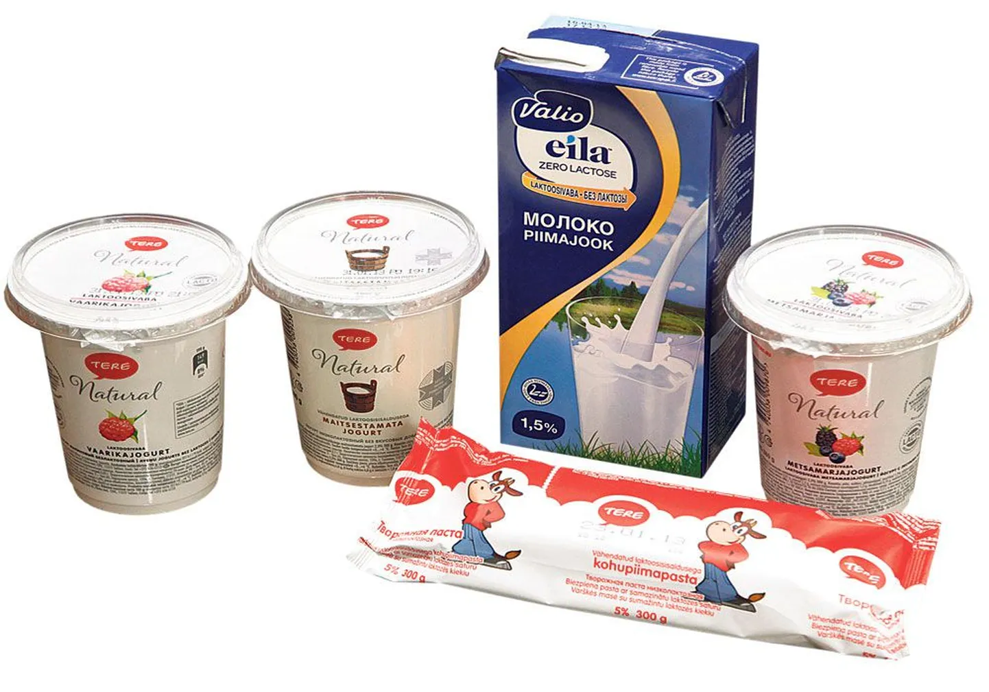 Ассортимент безлактозной продукции от эстонских производителей постоянно расширяется, появляются новые разнообразные ягодные йогурты и творожные пасты.