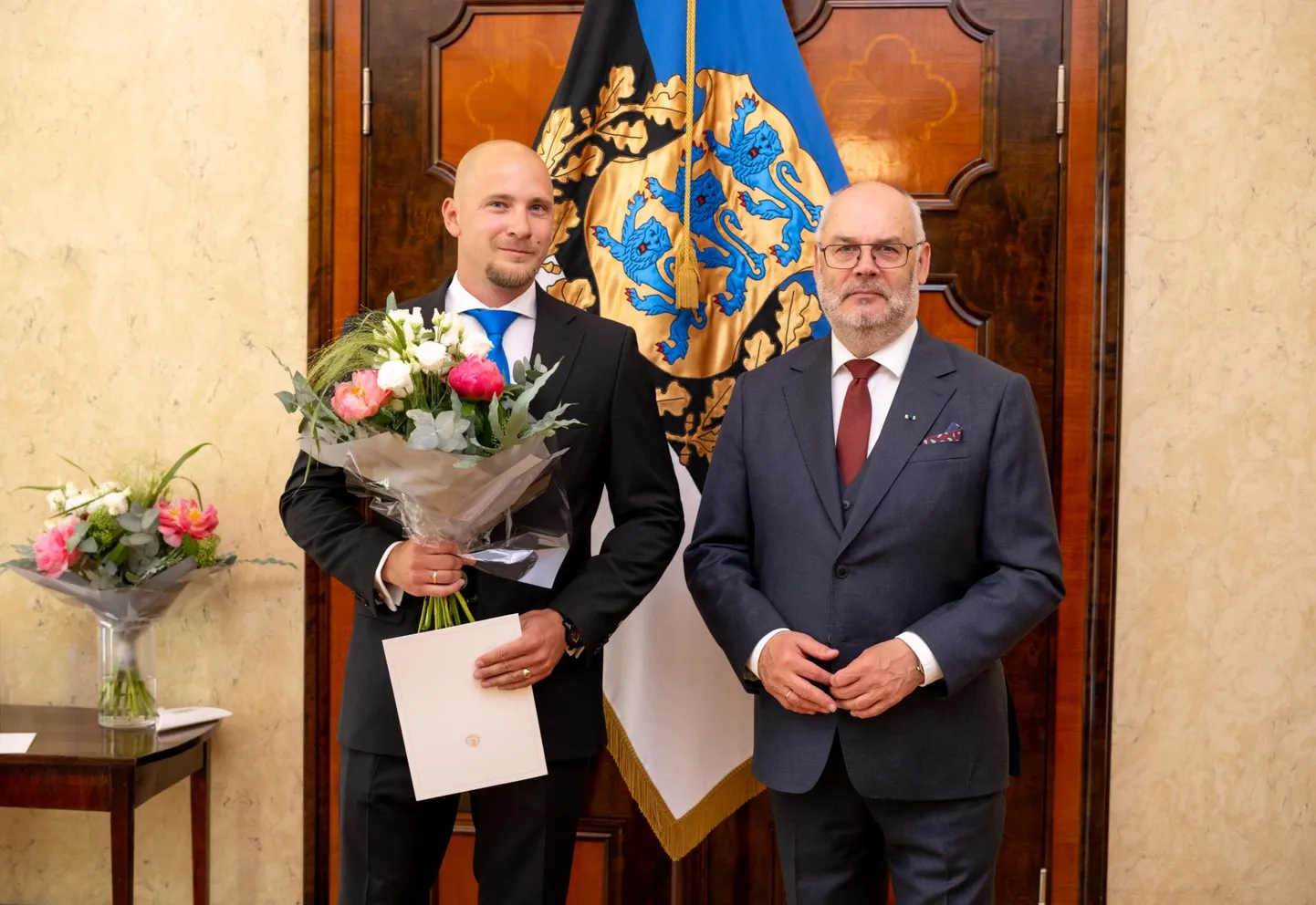 Kuno Kasak preemia üleandmisel Kadriorus