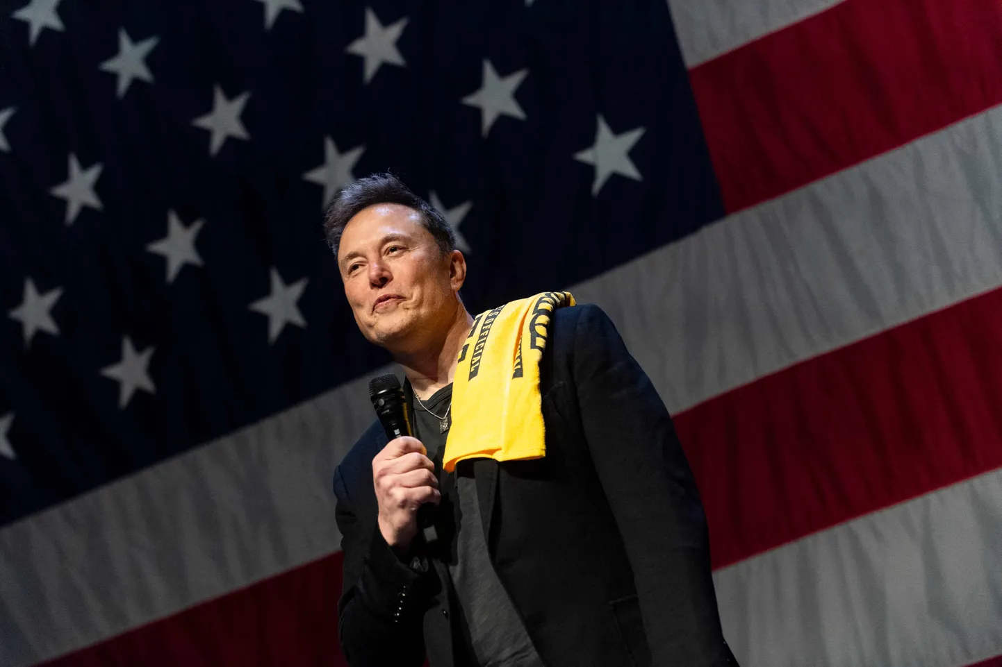 Miljardär Elon Musk läinud pühapäeval USA vabariiklaste kampaaniaüritusel Pittsburghis.