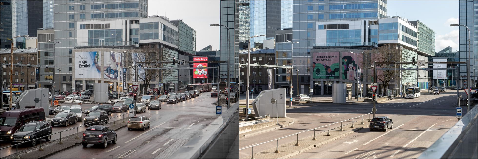 Koroonaviirus: Tallinn enne ja nüüd.