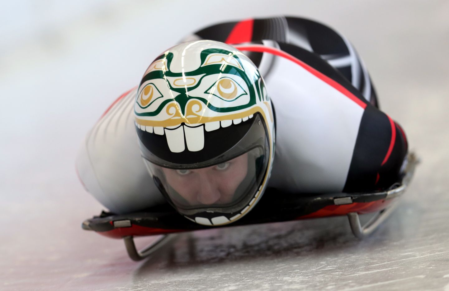 Kevin Boyer of Canada practices during Men's Skeleton during a preview day at the Olympic Sliding Centre ahead of the PyeongChang 2018 Winter Olympic Games in South Korea. PRESS ASSOCIATION Photo. Picture date: Wednesday February 7, 2018. See PA story OLYMPICS Winter. Photo credit should read: Mike Egerton/PA Wire. RESTRICTIONS: Editorial use only. No commercial use.