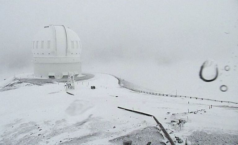 Mauna Kea observatoorium lumekattega