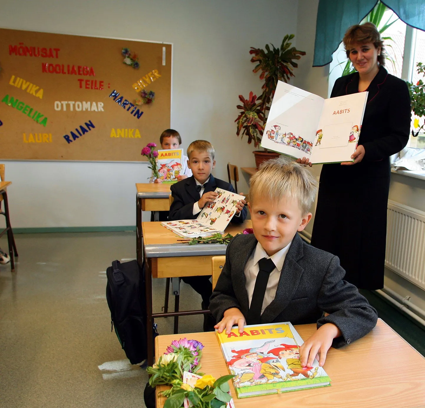 Esimene koolipäev möödunud aastal Viljandimaal Halliste koolis.