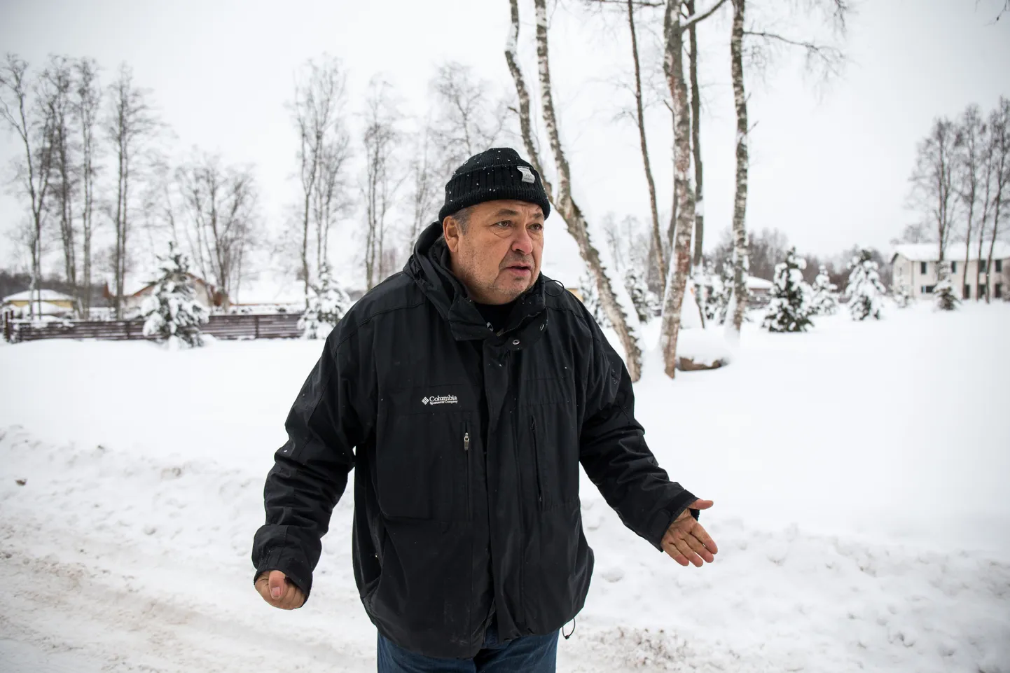 20.01.2016. RAASIKU VALD. 
Raasiku vald, Kulli küla, Pistriku tee. 
Eramu, uuselamurajoon talvel.
FOTO: EERO VABAMÄGI/POSTIMEES