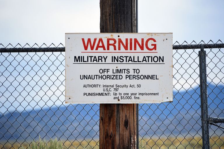 Silt USAs Nevadas, mis keelab militaaralale minemise