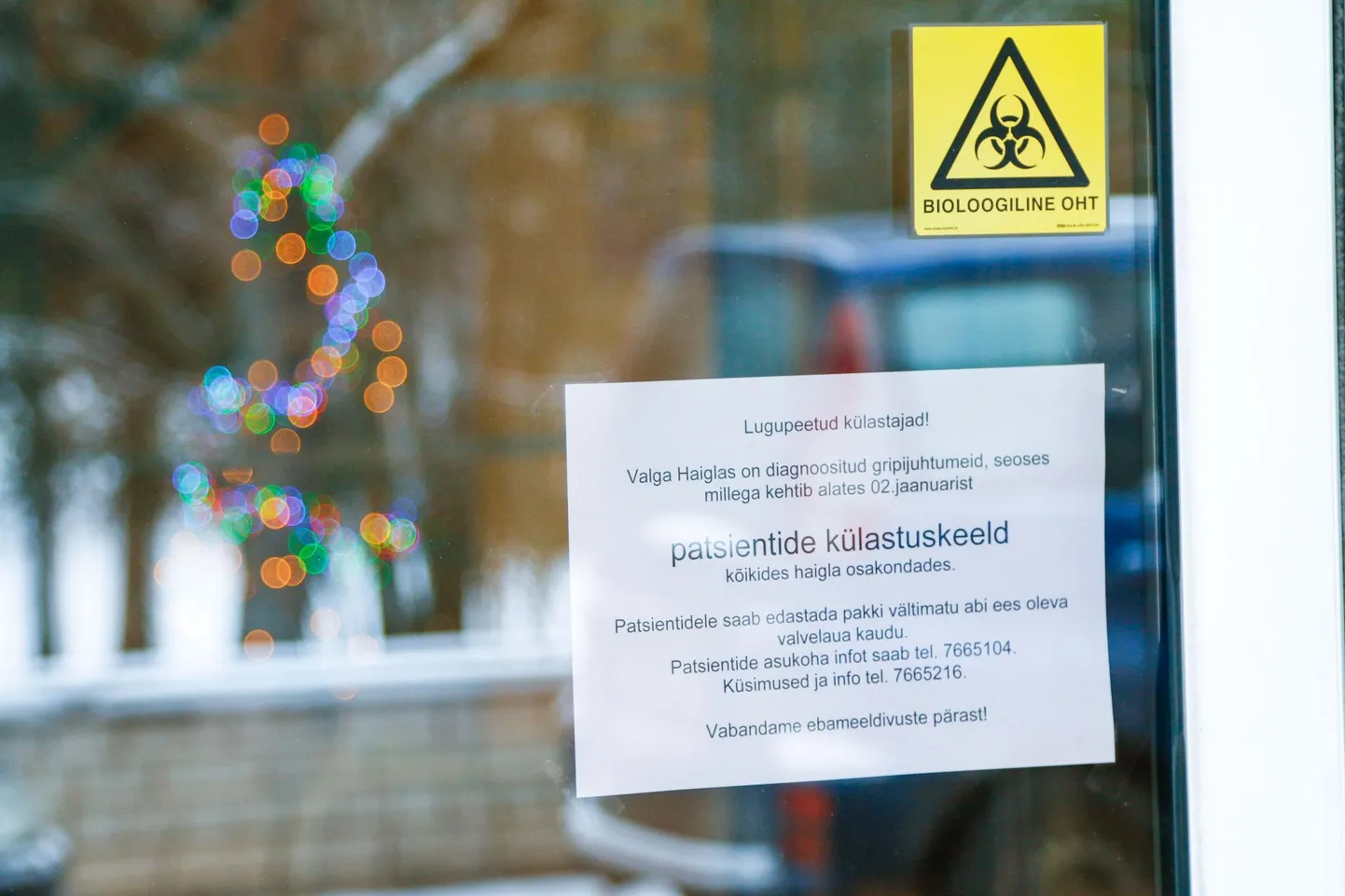 Keelusilt mõne aasta eest Valga haigla uksel