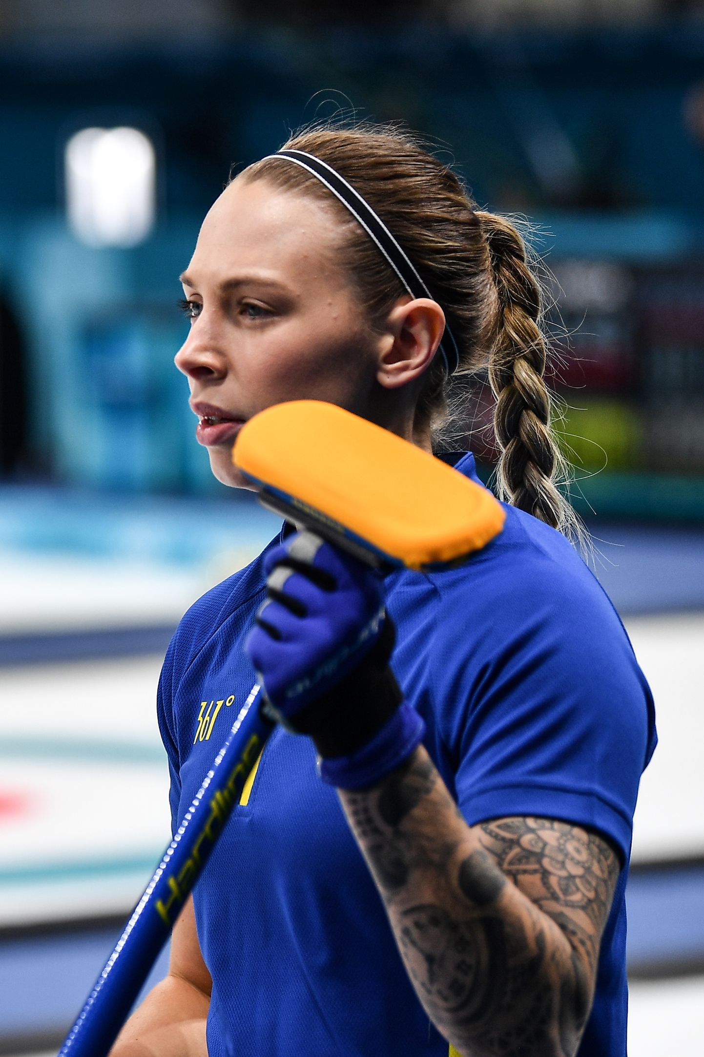Rootsi curlingumängija Sofia Mabergs.