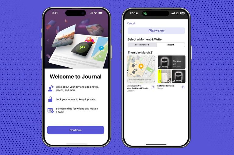 Apple'i äpp Journal saab soovitada sulle päevikupidamise teemasid selle alusel, mida su iPhone sinu kohta teab.