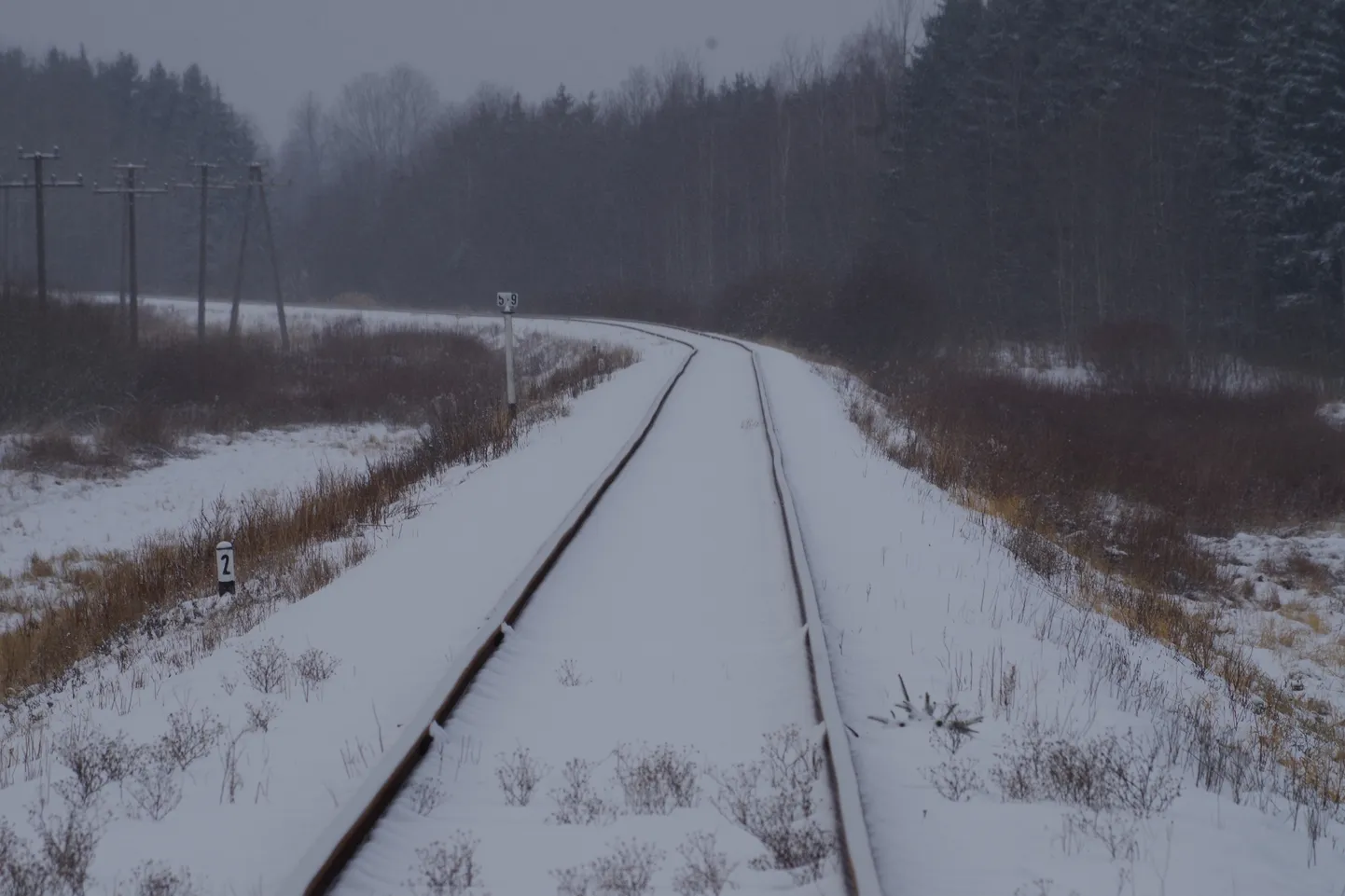 Teeolud Võrumaal raudteel.