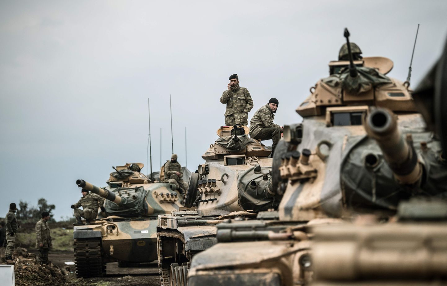 Türgi armee tankid Süüria piiril.