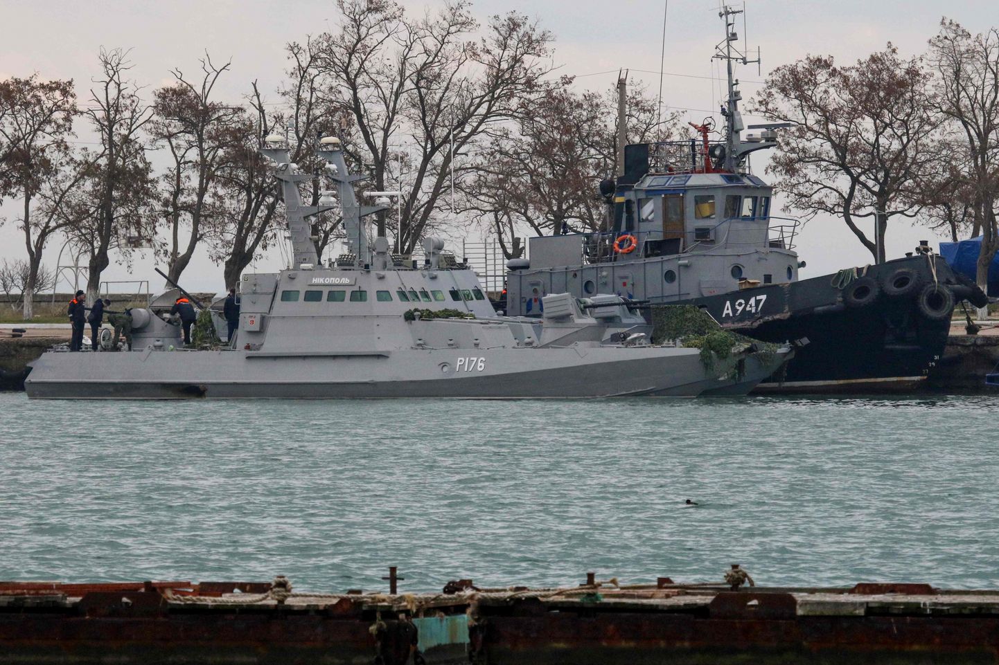 Захваченный украинский корабль