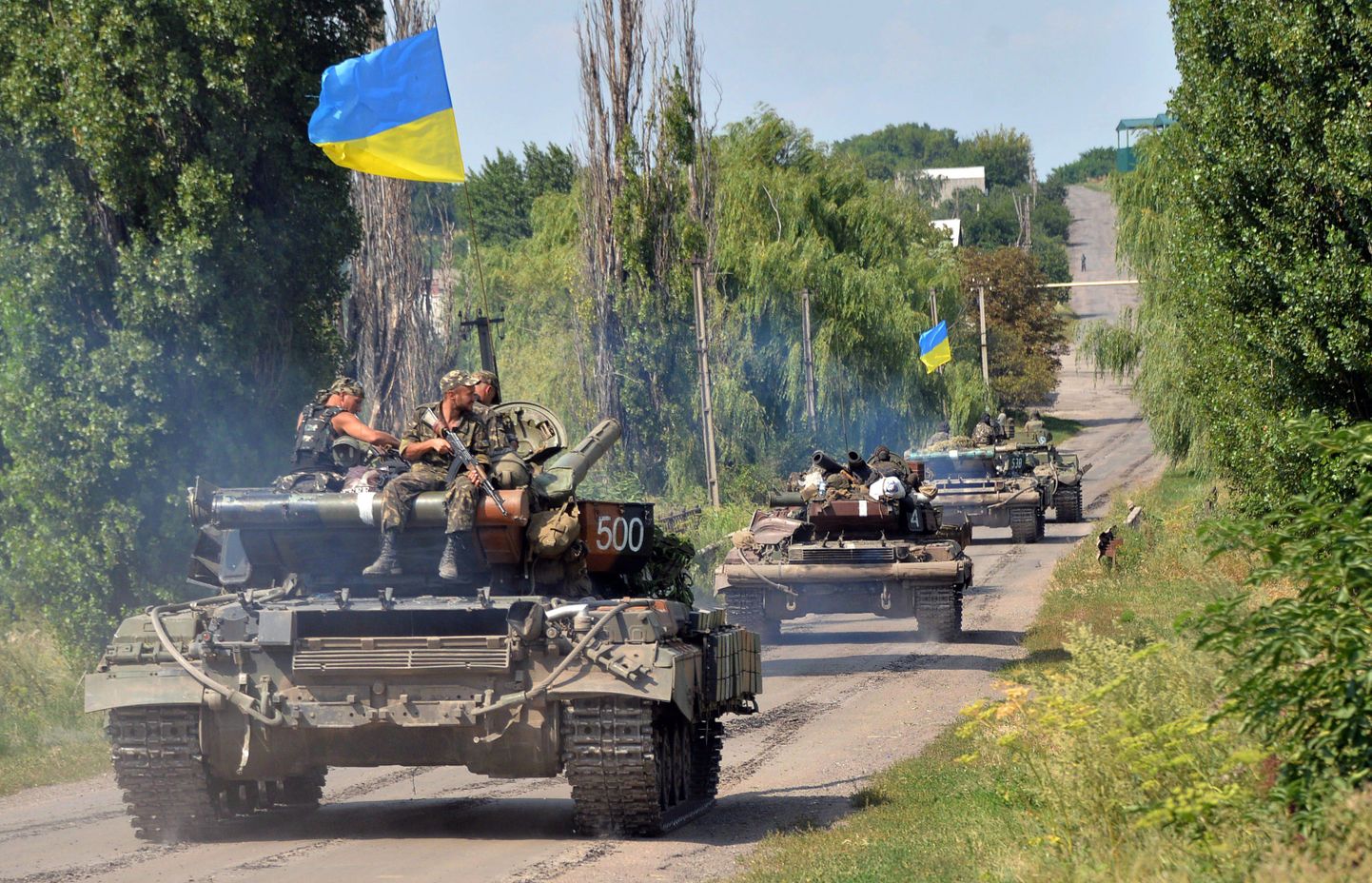 Иллюстративное фото. Украинские танки в Донецке.