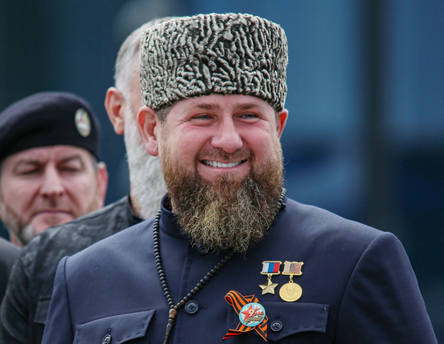 Venemaa 1. järgu haldusüksuse Põhja-Kaukaasias Tšetšeeni Vabariigi liider Ramzan Kadõrov 9. mail 2022 Groznõis võidupüha sõjaväeparaadil