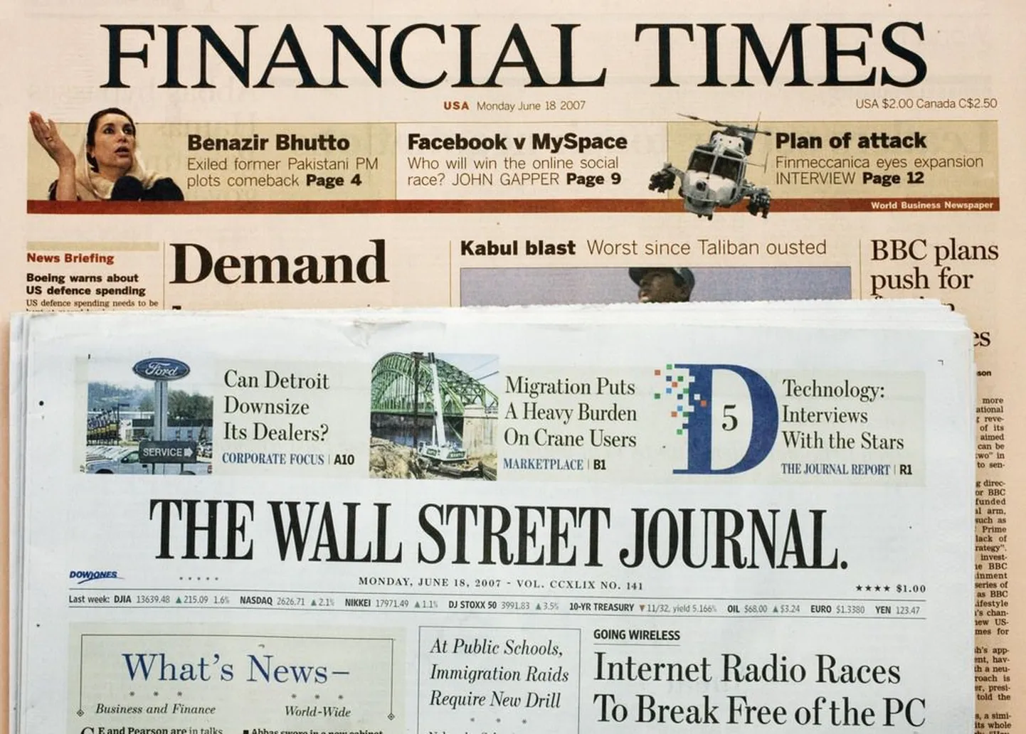 Briti majanduslehe Financial Times päismik..