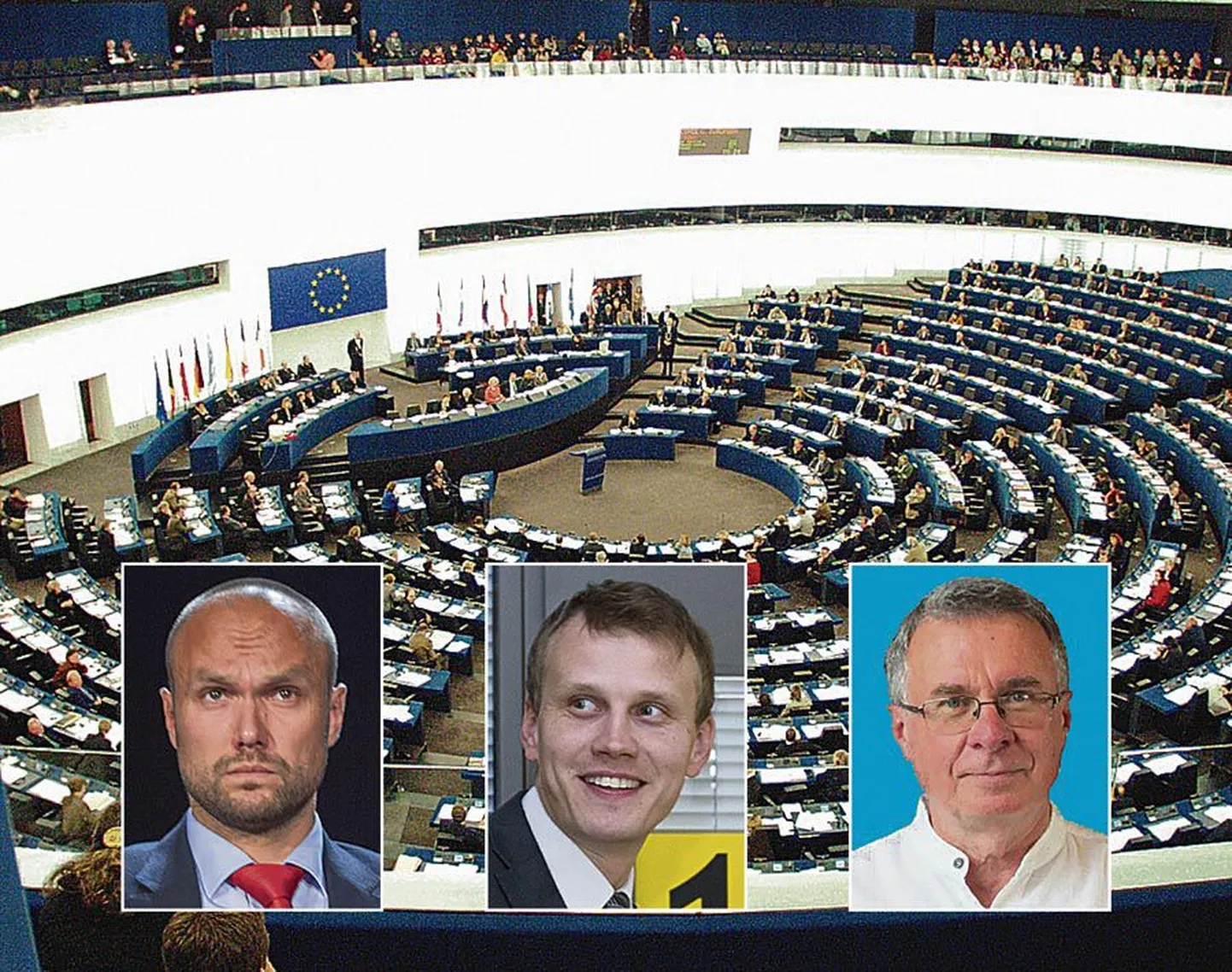 Euroopa Parlamenti pürgivatest kandidaatidest passib viljandimaalaseks nimetada (vasakult) sotsiaaldemokraati Randel Läntsi, keskerakondlast Priit Toobalit ja üksikkandidaati Andres Inni.