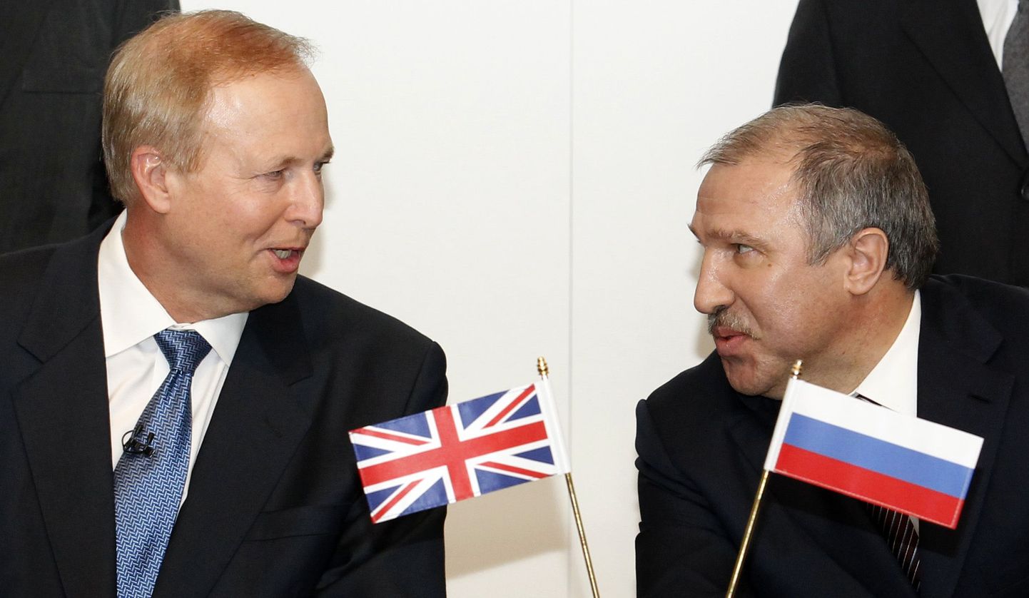 BP  juht Bob Dudley ja Rosnefti president Eduard Khudainatov.