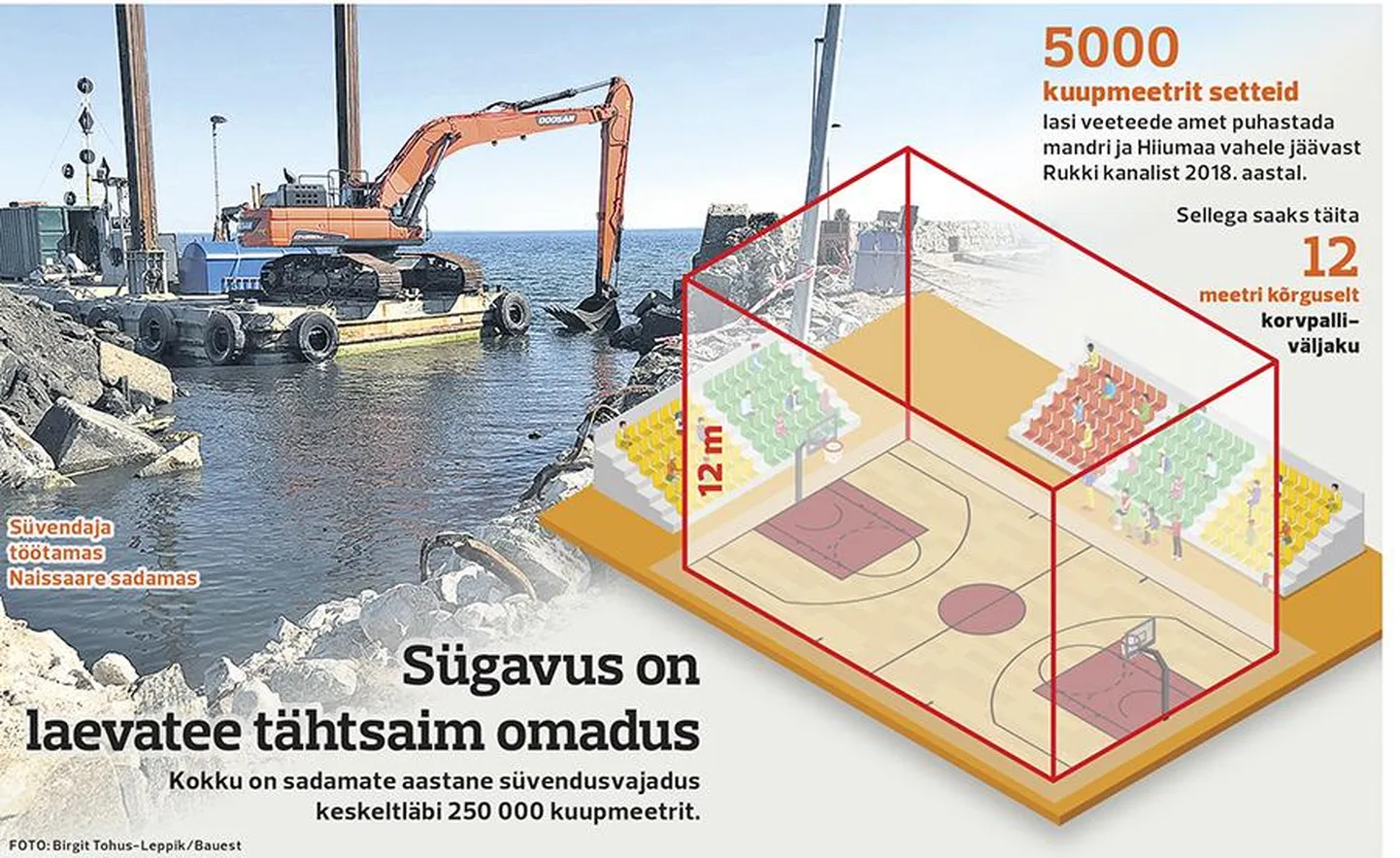 15. aprillist 15. juulini on süvendustööd keelatud nii veelindude pesitsuse kui ka kalade kudemise aja tõttu.