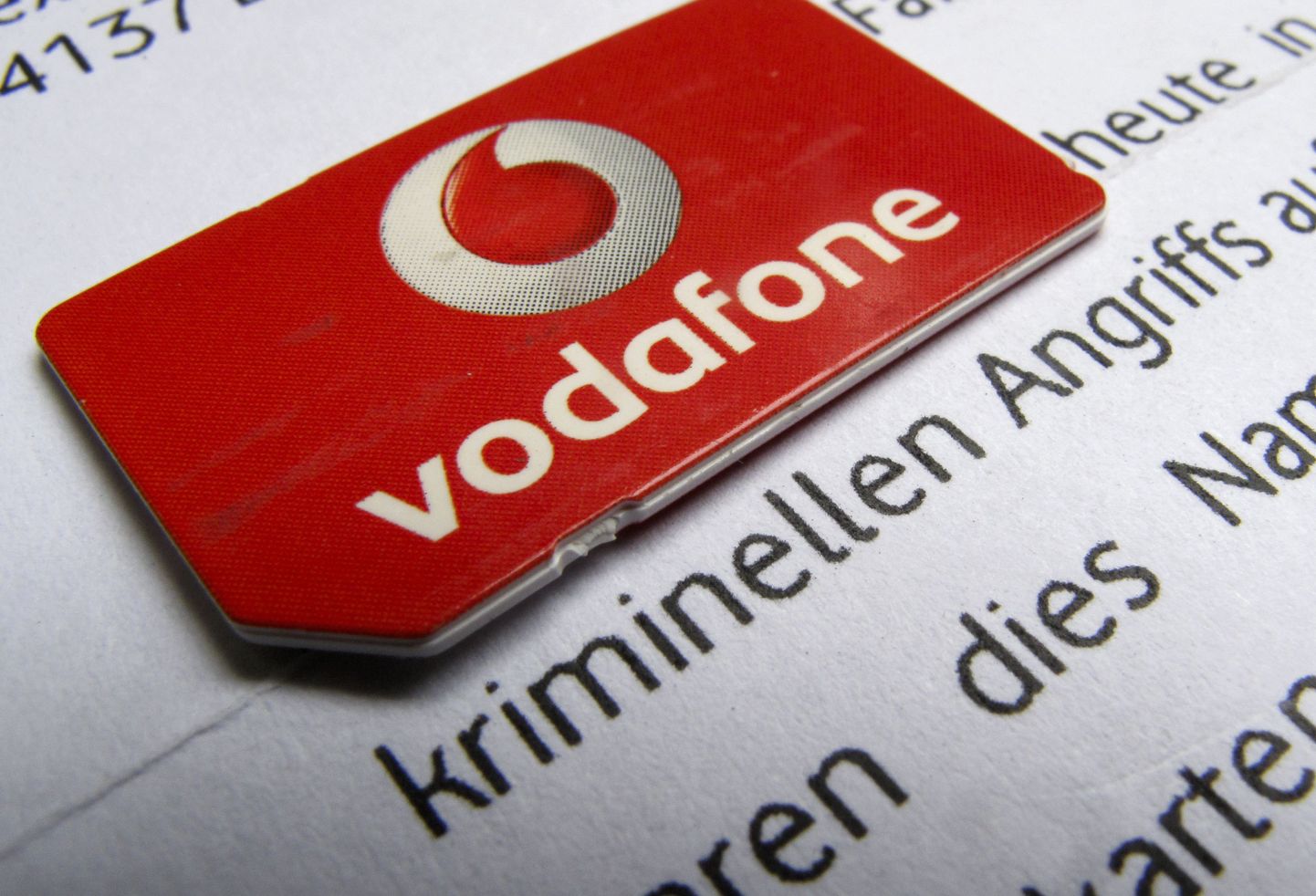 Vodafone SIM-kaart.