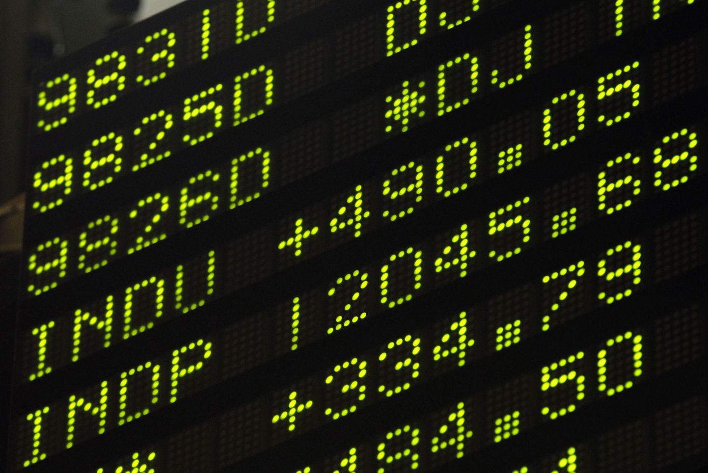 Tabloo New Yorgi börsil 30. novembril 2011. aastal, kui aktsiaindeksid kerkisid üle nelja protsendi.