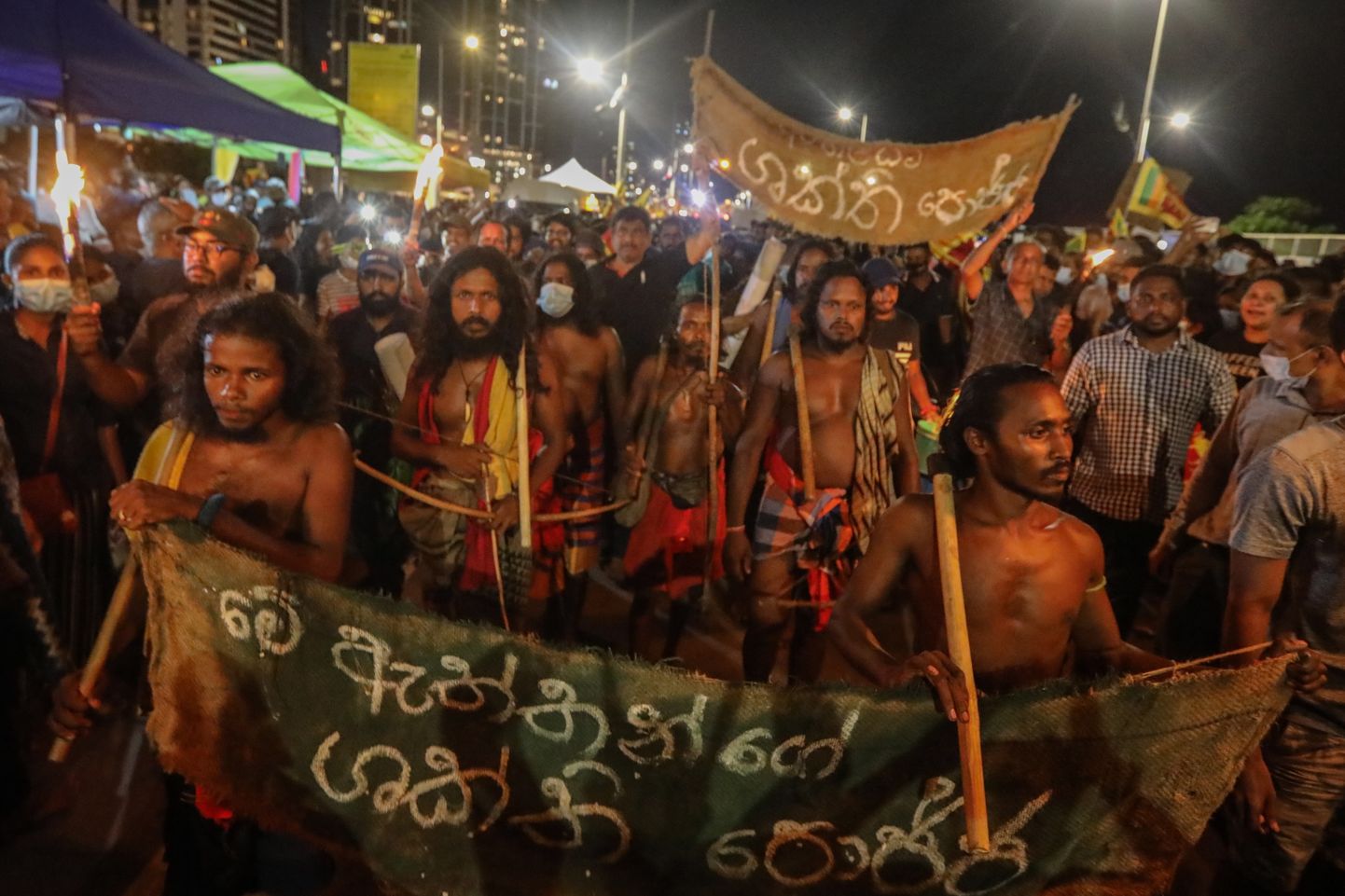 Sri Lanka pealinnas Colombos toimuvad protestid majanduskriisi vastu
