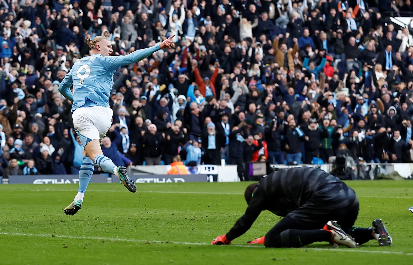 Erling Haaland püstitas küll rekordi, ent võidule Manchester Cityt ei viinud.