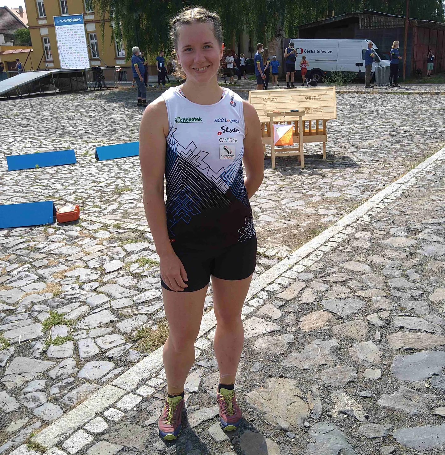 Marianne Haug pärast sprindi eeljooksu.
