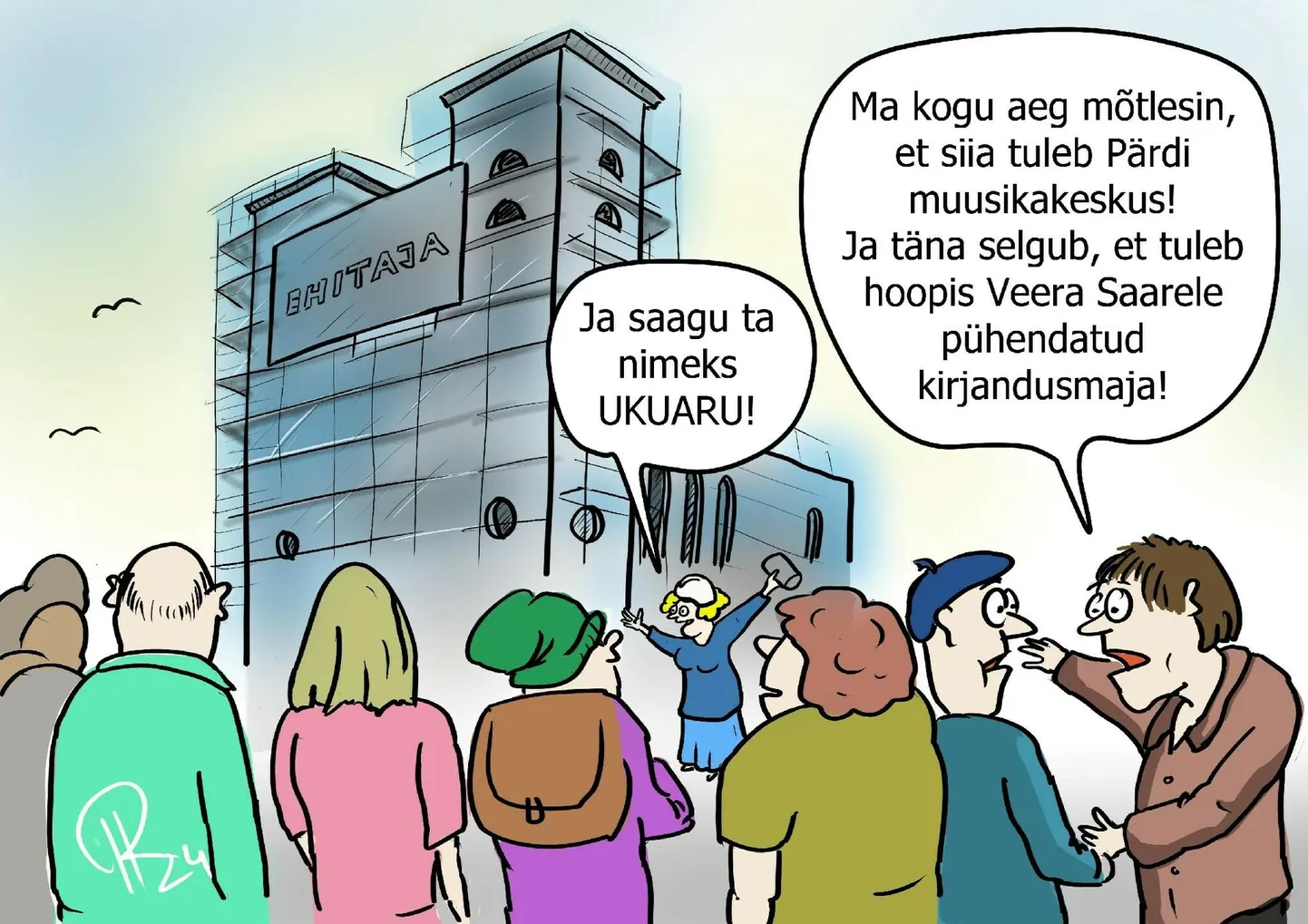 Nädala karikatuur "Pärdi majast Saare majaks".