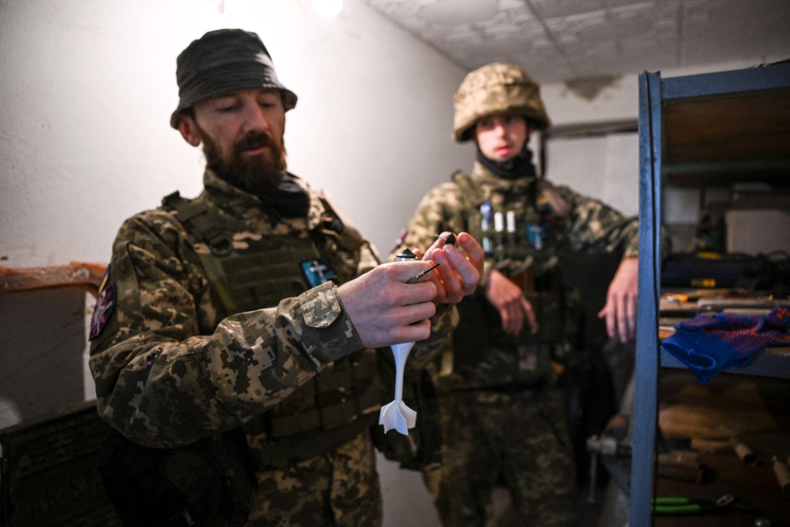 Ukraina sõdurid Donetski oblastis asuvas Bahmutis.