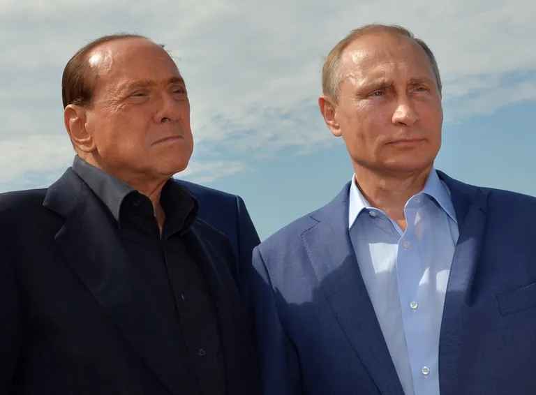 Сильвио Берлускони и Владимир Путин.
