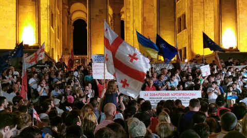 Грузинские регбисты устроили антироссийскую акцию