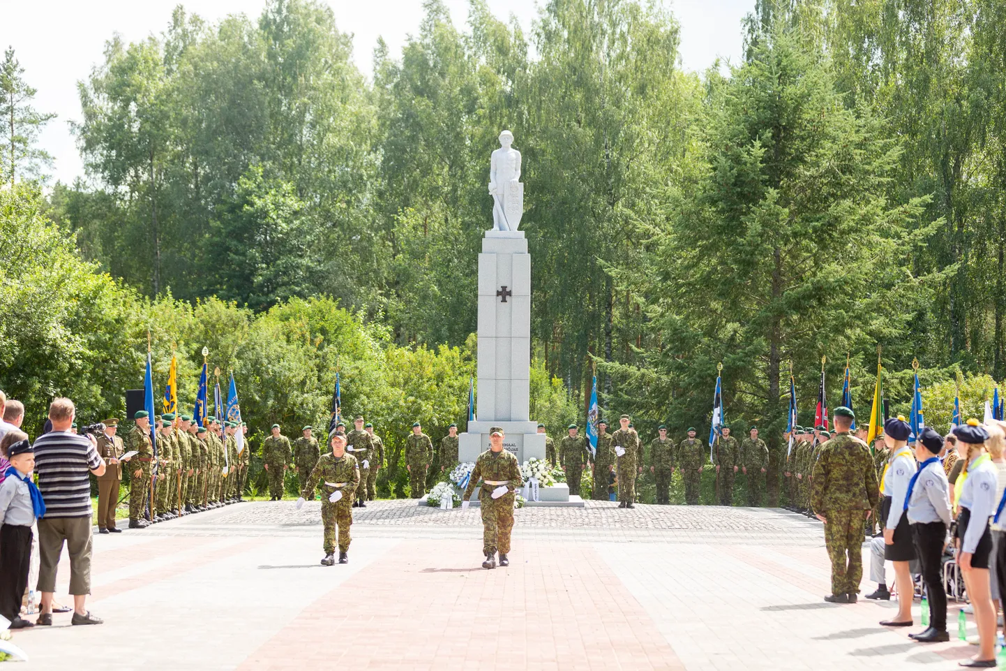 Värska 20.07.2020 Petserimaa Vabadussõja monument. Paul Poderat / Lõuna-Eesti Postimees