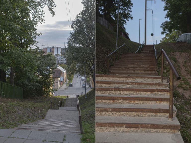 Idee nr 16. Mäe tänava trepi korrastamine. Idee esitajad leiavad, et trepp, mida kasutatakse Roosi tänava kõrval sageli Eesti Rahva Muuseumisse jalutamiseks, riivab lagunemisega silma, ja soovivad selle korda teha.