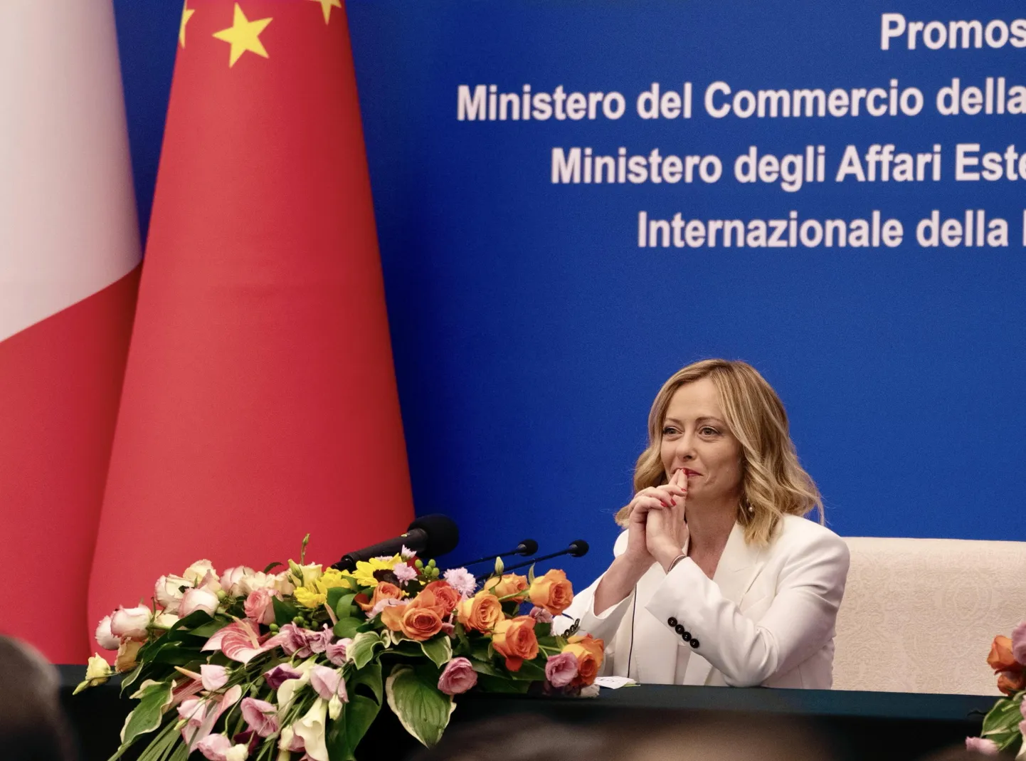 Itaalia peaminister Giorgia Meloni visiidil Hiinas.
