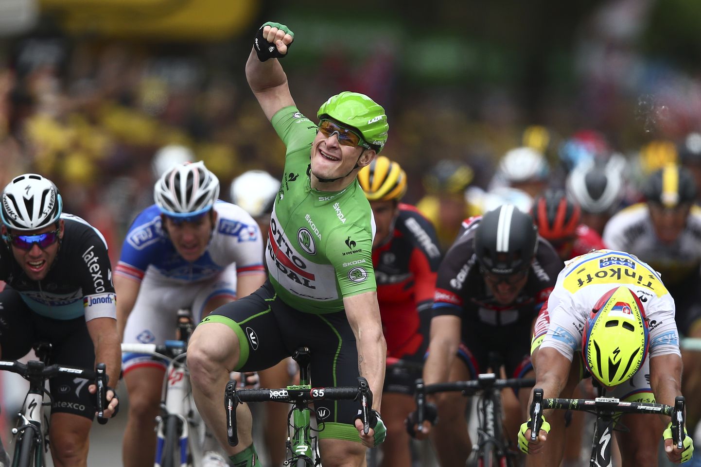Andre Greipel Tour de France rohelises särgis.